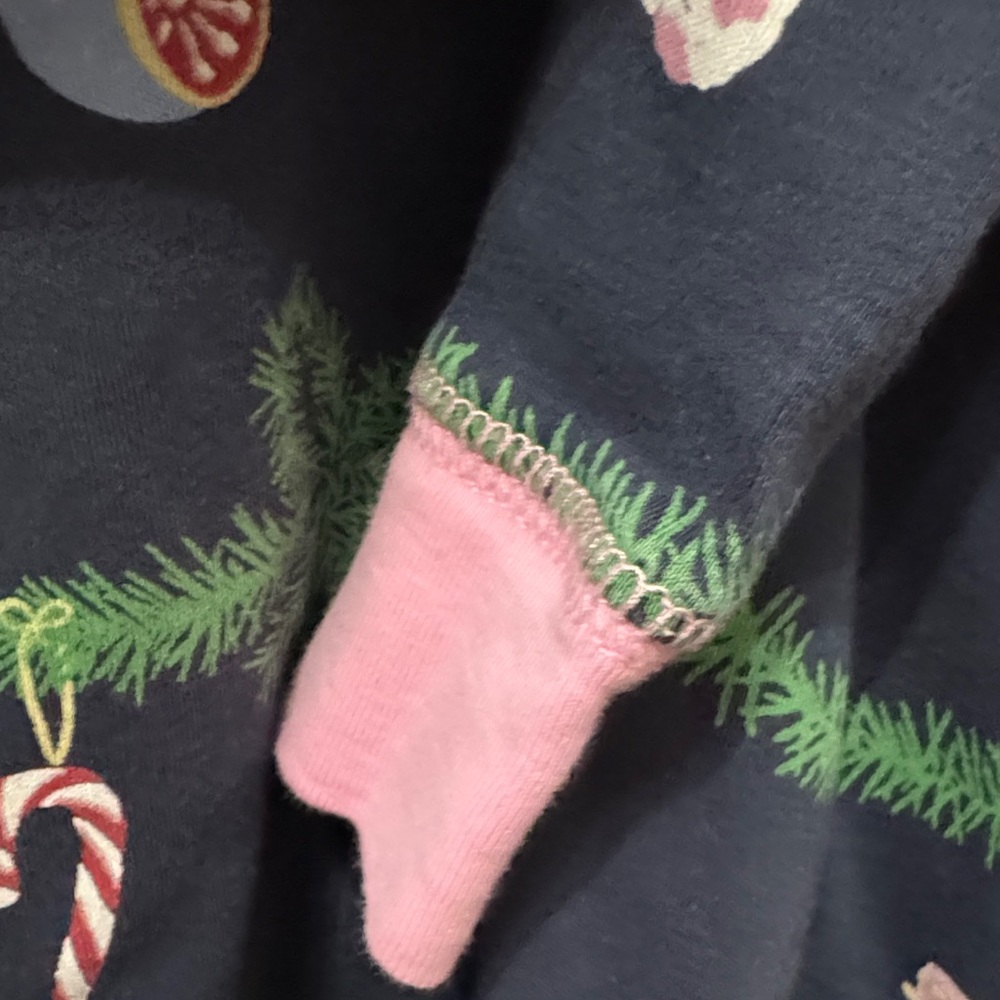 The Beaufort Bonnet Company Navy and Pink Kids Pajama Top - Picture 8 of 9